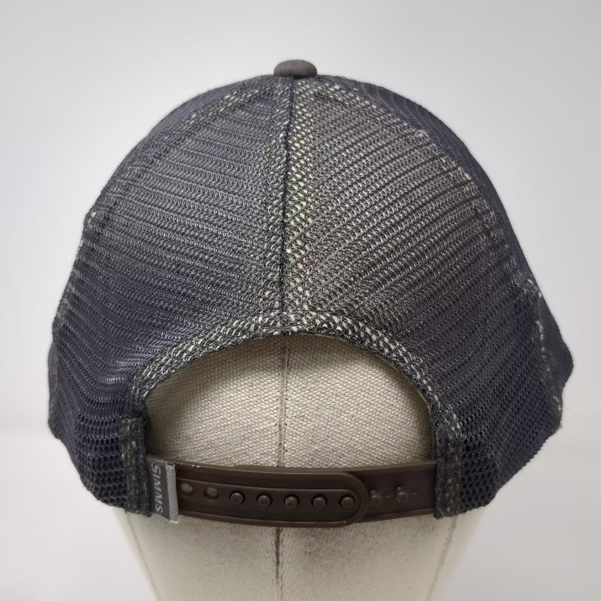 Simms Fishing Products Trucker Hat Gray One Size Bozeman Montana Patch Mesh OS