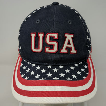 Headwear Baseball Cap Blue Red White OSFM USA Stars Stripes Flag Patriotic Hat