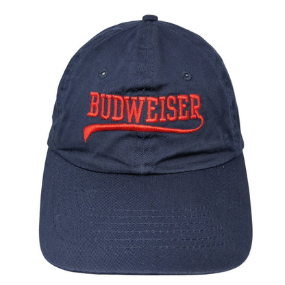 Budweiser Strapback Hat Blue One Size Adjustable Embroidered 6 Panel