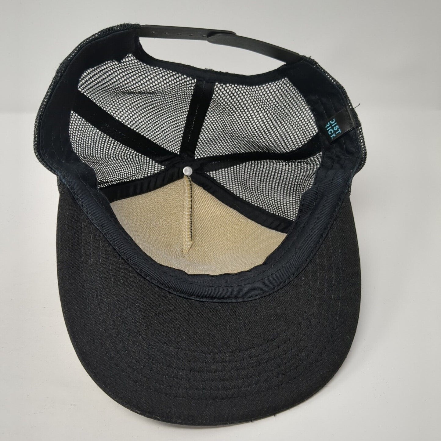 Shadow Running Snapback Trucker Hat Black One Size Mesh Back District