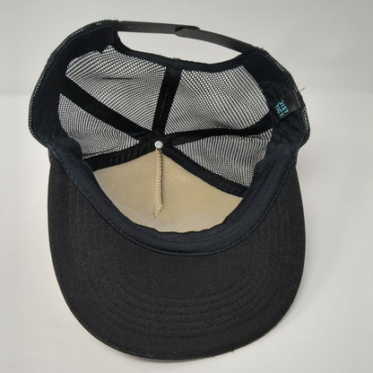 Shadow Running Snapback Trucker Hat Black One Size Mesh Back District