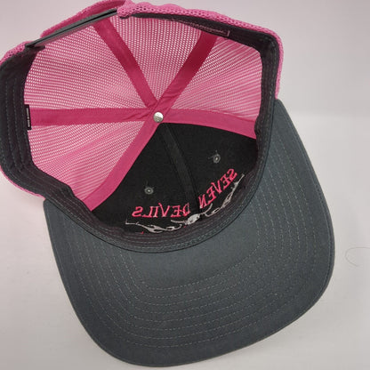 Seven Devils Snapback Trucker Hat Multi One Size Mesh Back Colorblock