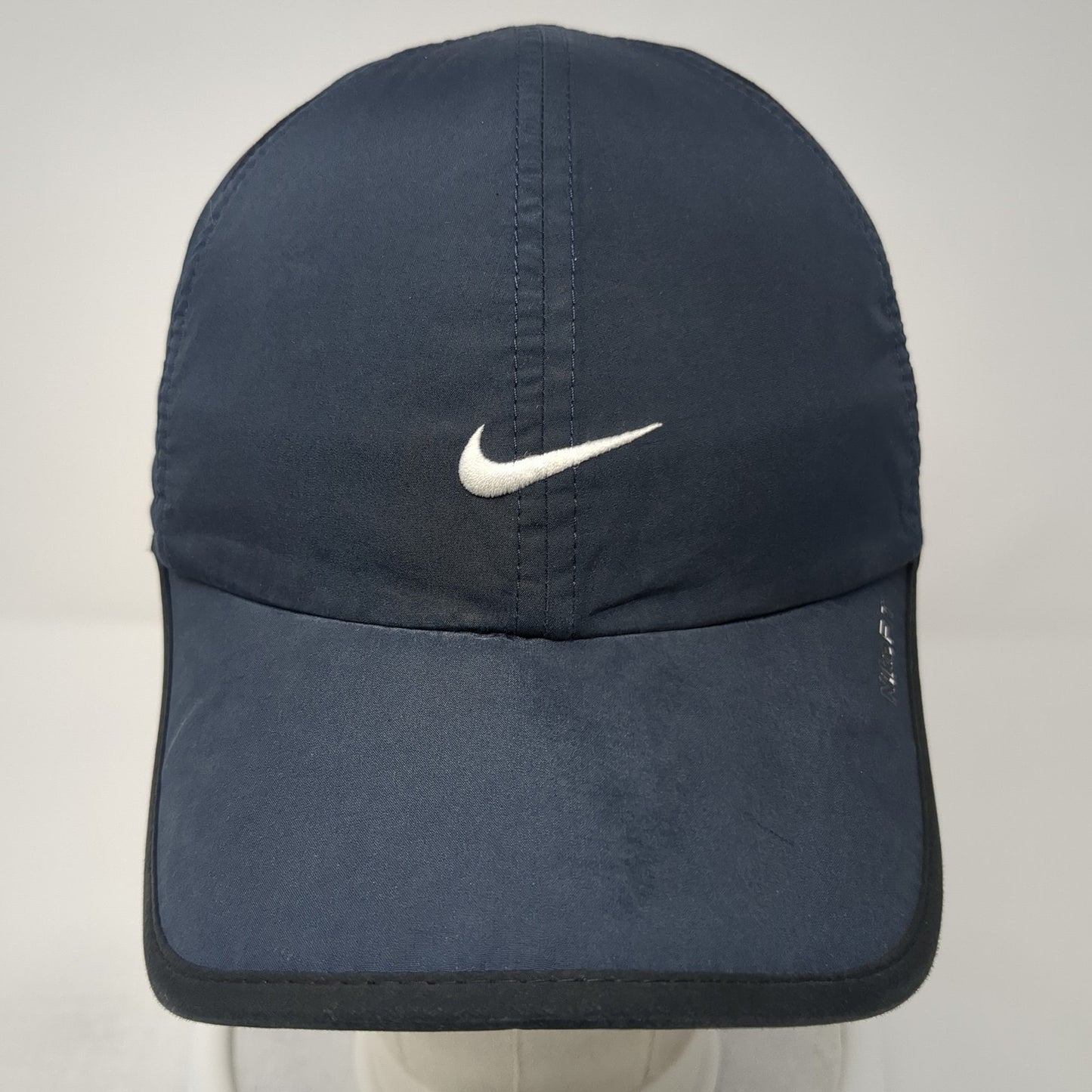 Nike Fit Swoosh Strapback Hat Blue One Size Adjustable Embroidered Logo