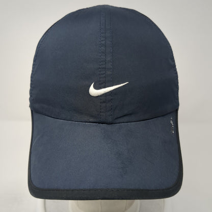Nike Fit Swoosh Strapback Hat Blue One Size Adjustable Embroidered Logo