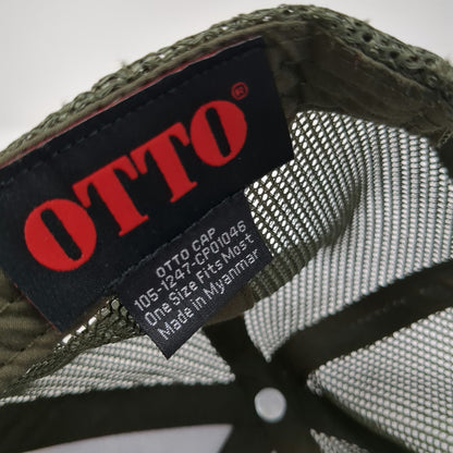 OTTO Trucker Hat Green One Size Camo Snapback WG AA Target Crosshair Crown