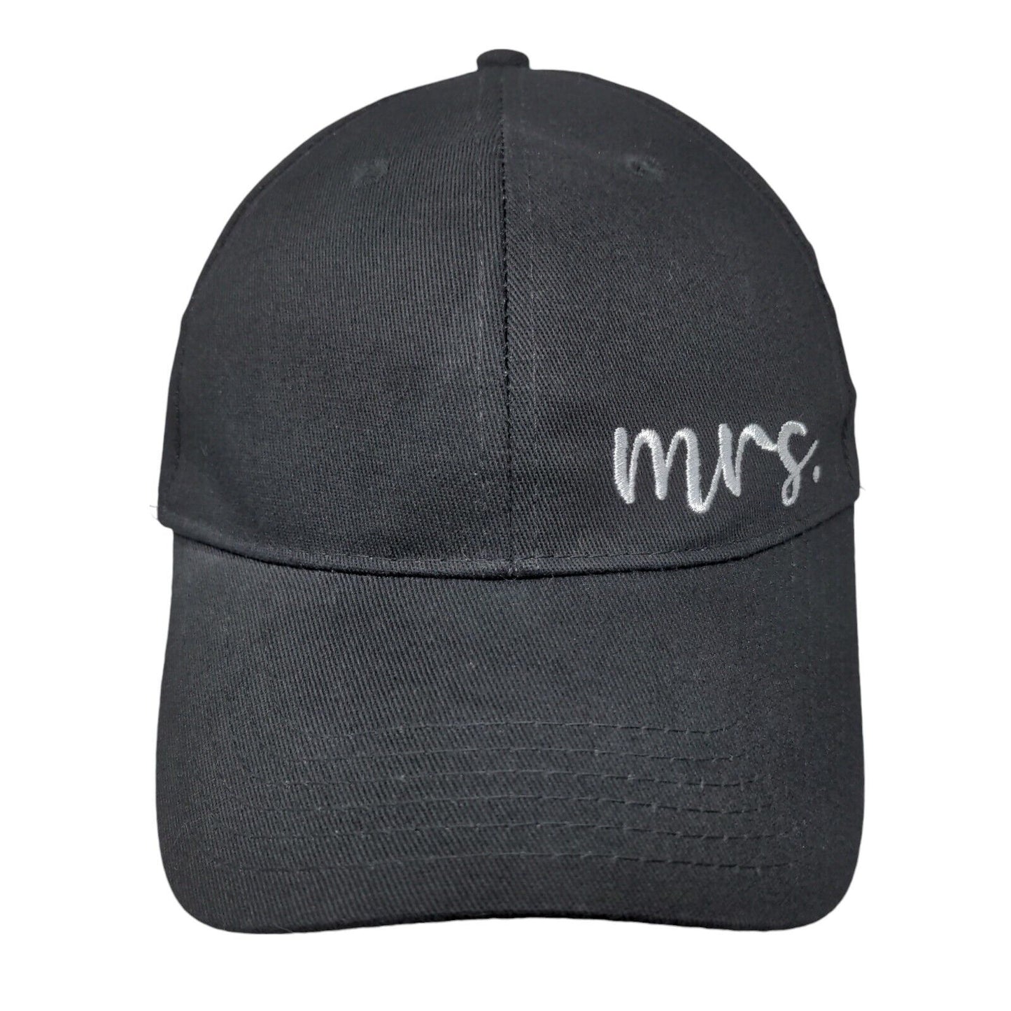 Mrs. Slideback Hat Black One Size Adjustable Embroidered 6 Panel