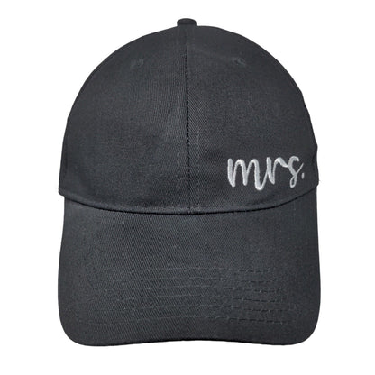 Mrs. Slideback Hat Black One Size Adjustable Embroidered 6 Panel