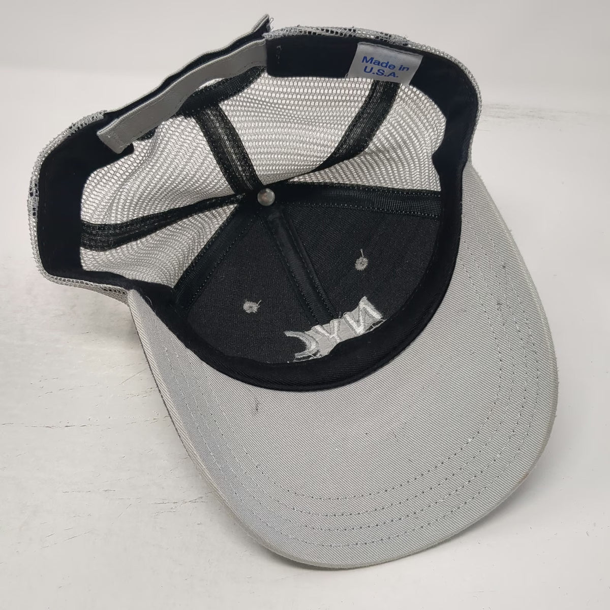Gray Baseball Cap One Size NYC Statue of Liberty 1886 Mesh Made in USA Hat