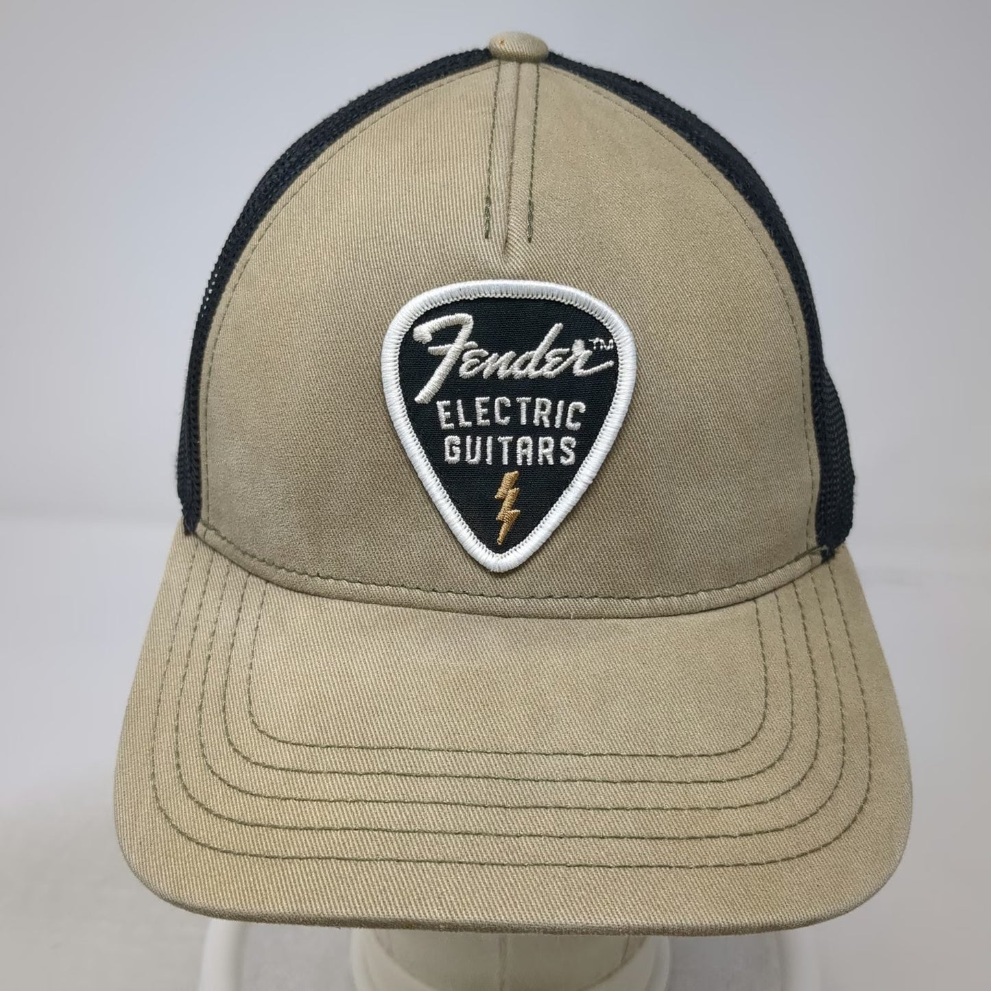 Fender Electric Guitars American Needle Trucker Hat Beige One Size Snapback Mesh