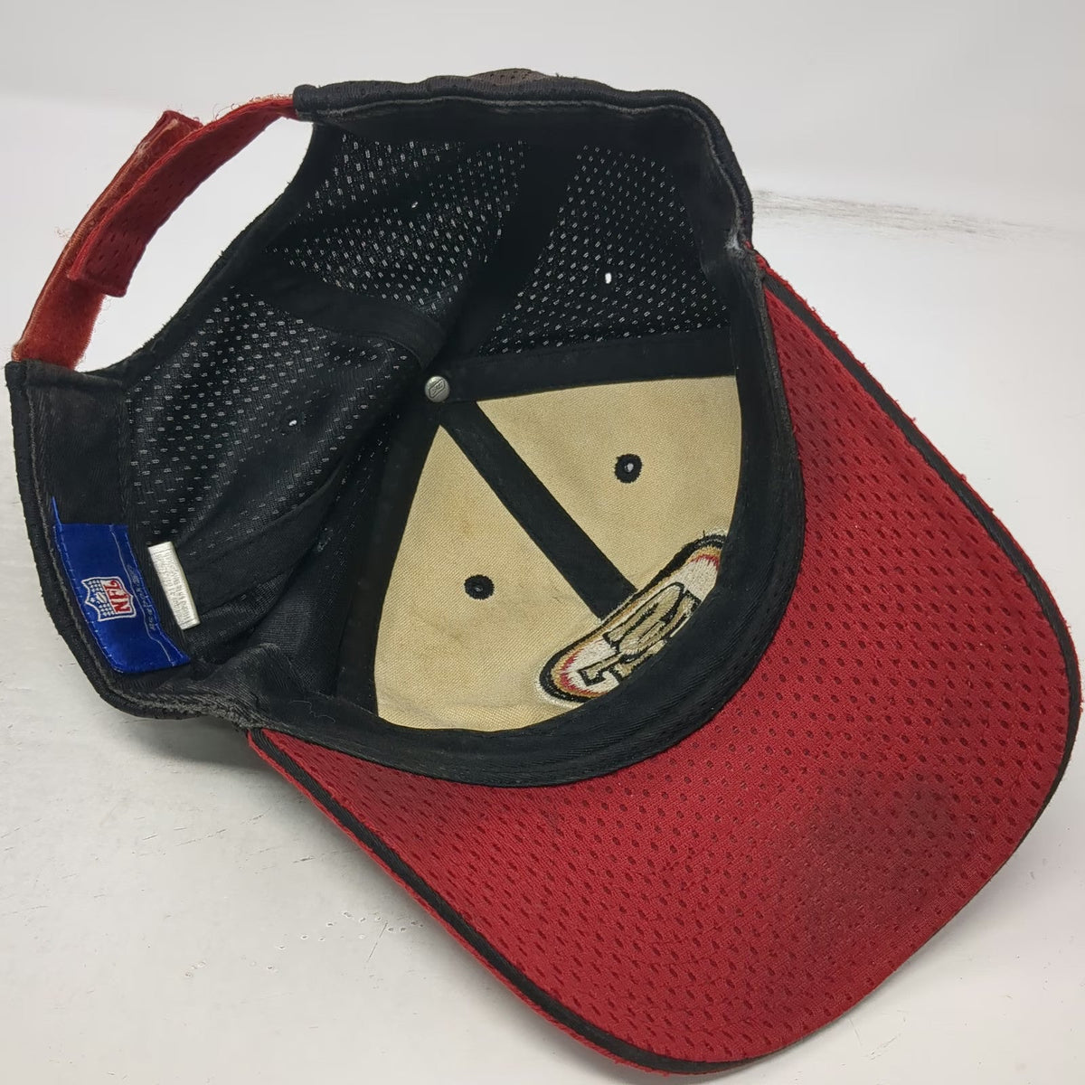 San Francisco 49ers NFL Reebok Cap Brown Red One Size Mesh Breathable Logo Hat