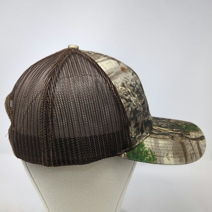 Richardson Trucker Hat Brown One Size Camo Mike's Mobile Mix Concrete Bend OR
