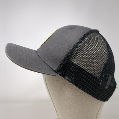 Diamond C Snapback Trucker Hat Gray One Size Adjustable Mesh Back Cotton