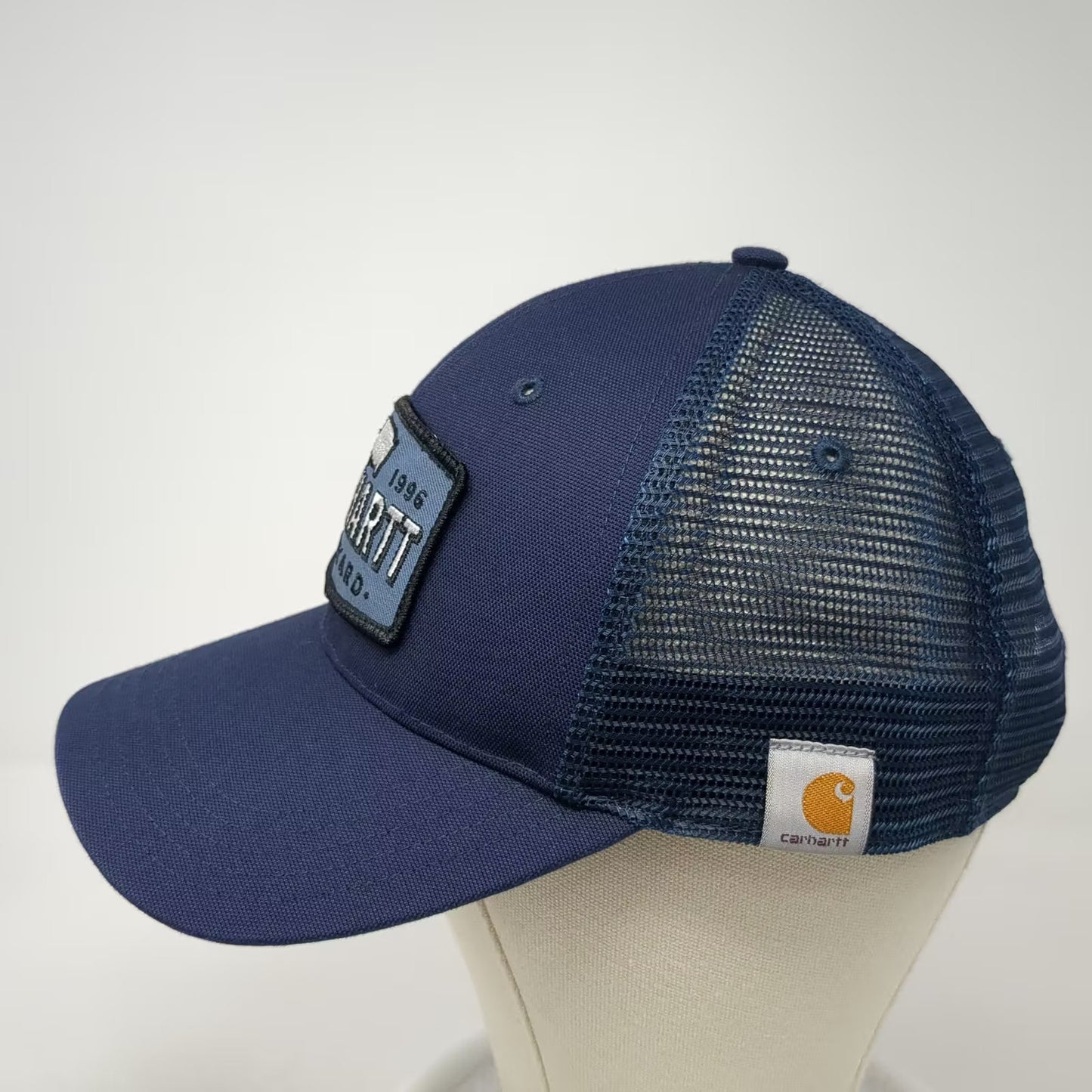 Carhartt Trucker Hat Blue OS Santa Ynez Valley Vineyard Patch Mesh Snapback