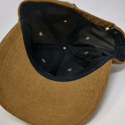 Brown Baseball Cap One Size Corduroy Adjustable Slideback 6-Panel Blank Hat