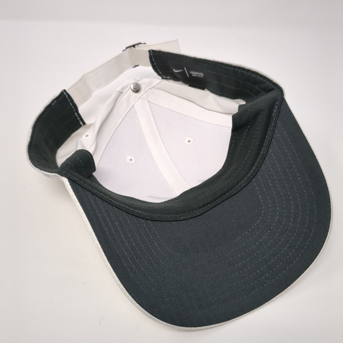 Nike Slideback Hat White One Size Adjustable Embroidered Legacy91 Dri-Fit