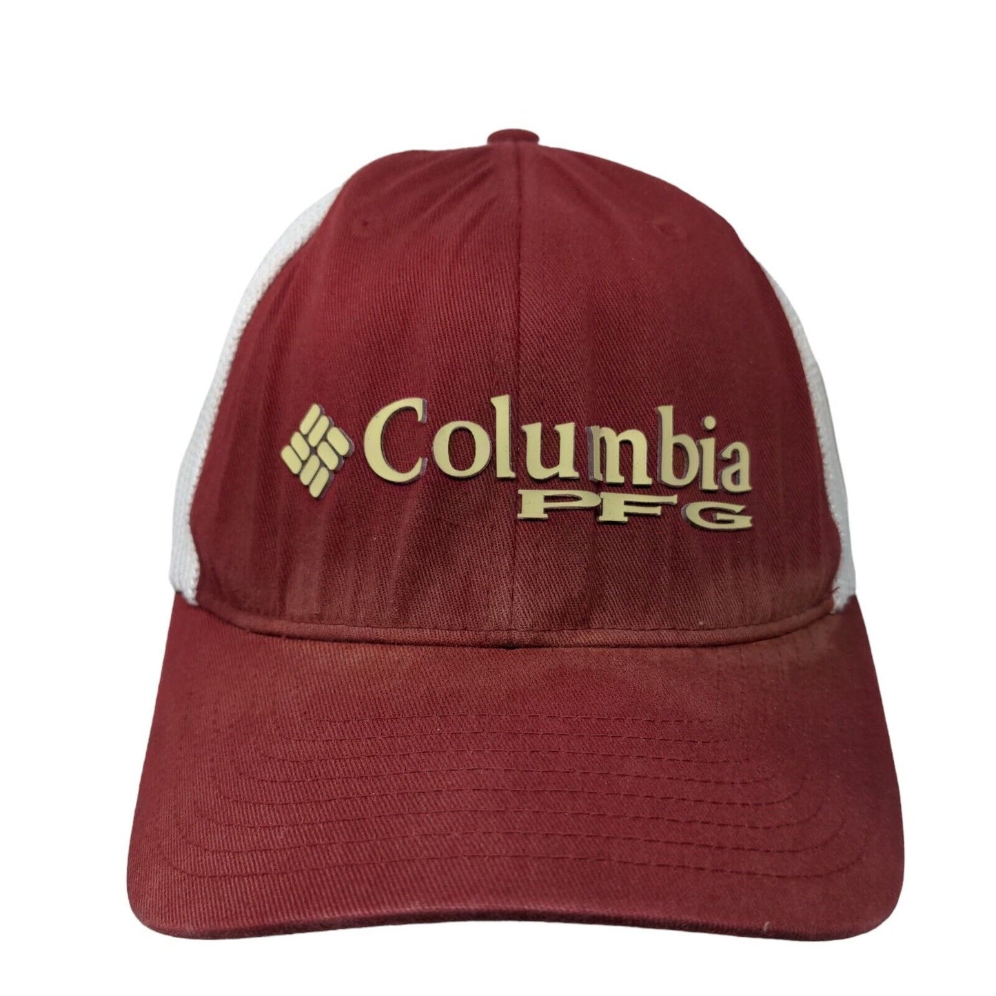Columbia PFG Men's Fitted Mesh Back Hat Red S-M Florida State Seminoles Logo