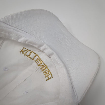 Kittenish Slideback Hat White One Size Adjustable Embroidered 6 Panel