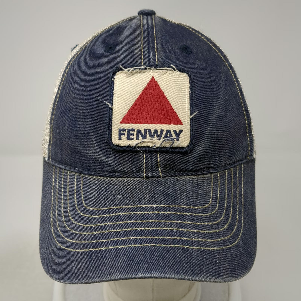 Legacy Trucker Hat Blue One Size Snapback Mesh Back Cotton Patch Fenway Logo