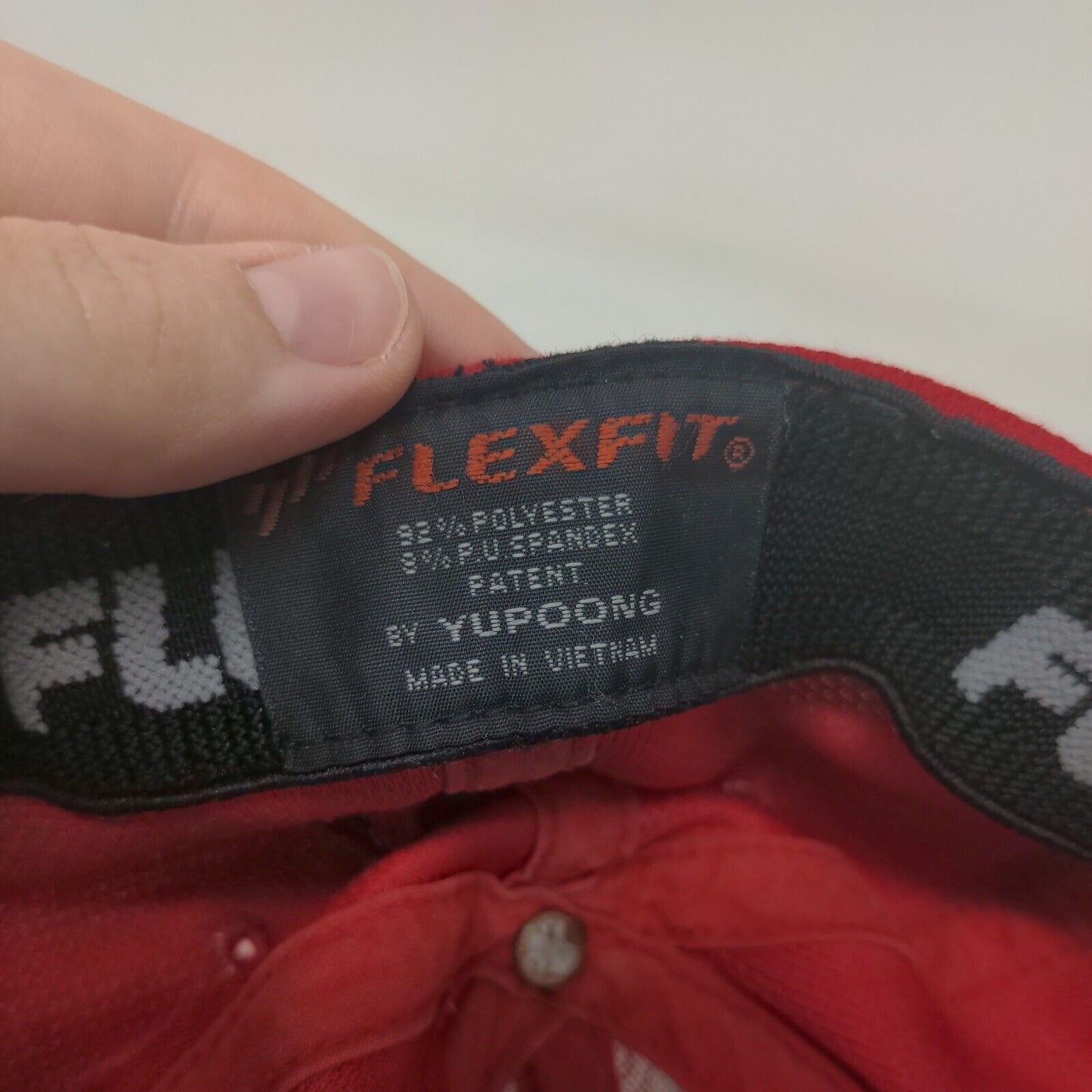 Hook & Hunt Fitted Hat Red One Size Embroidered Flexfit Yupoong