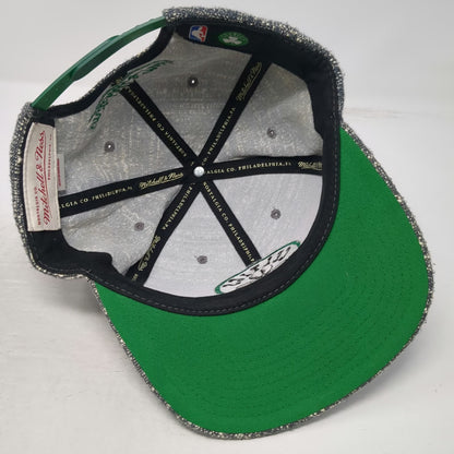Mitchell & Ness Boston Celtics NBA Snapback Gray Green Black One Size Tweed Hat