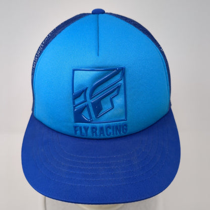 Fly Racing Snapback Mesh Back Trucker Hat Blue One Size Yupoong
