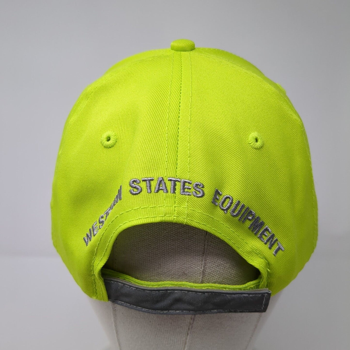 CAT Western States Equipment Strapback Hat Green One Size Gray Trim