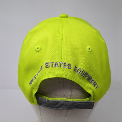 CAT Western States Equipment Strapback Hat Green One Size Gray Trim