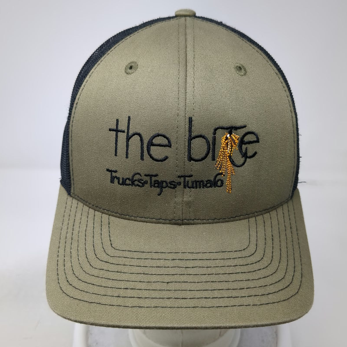 Richardson Trucker Hat Green One Size The Bite Trucks Taps Tumalo Mesh Snapback