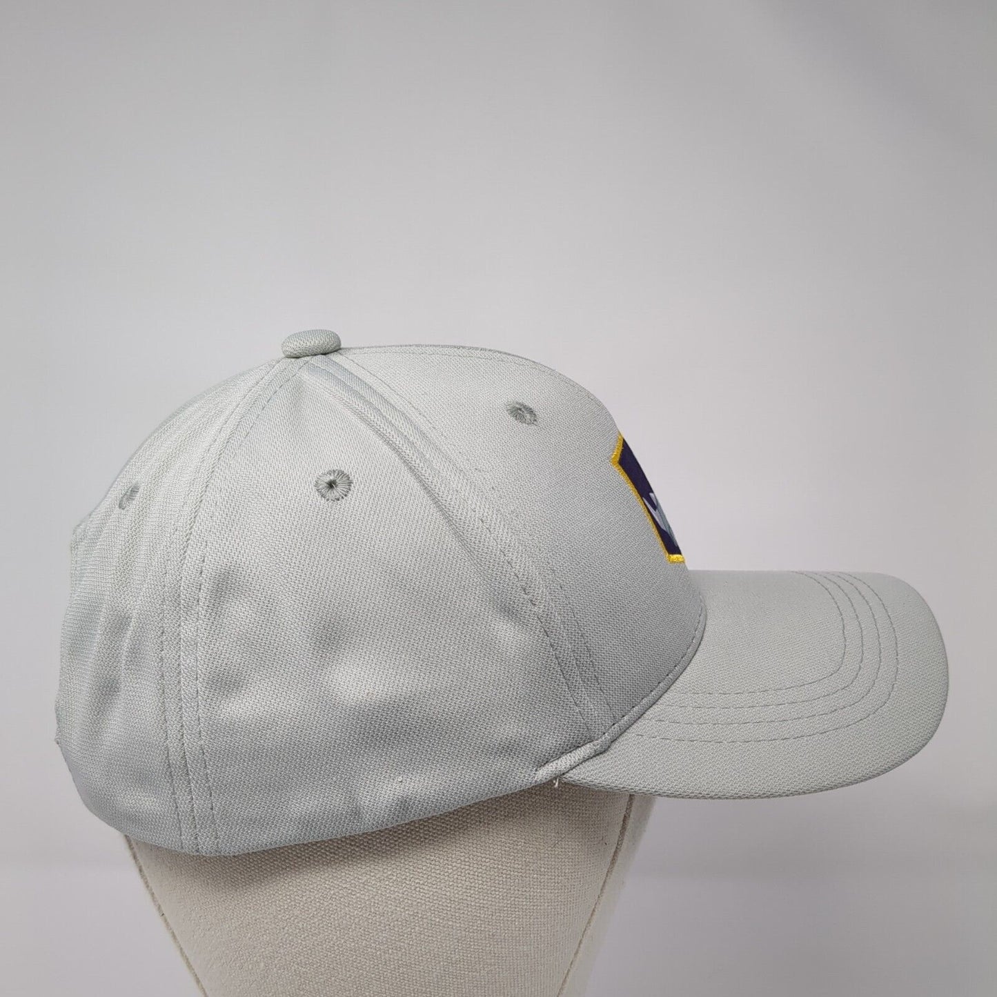 Rhinoceros Strapback Hat Gray Youth One Size Adjustable Solid 6 Panel