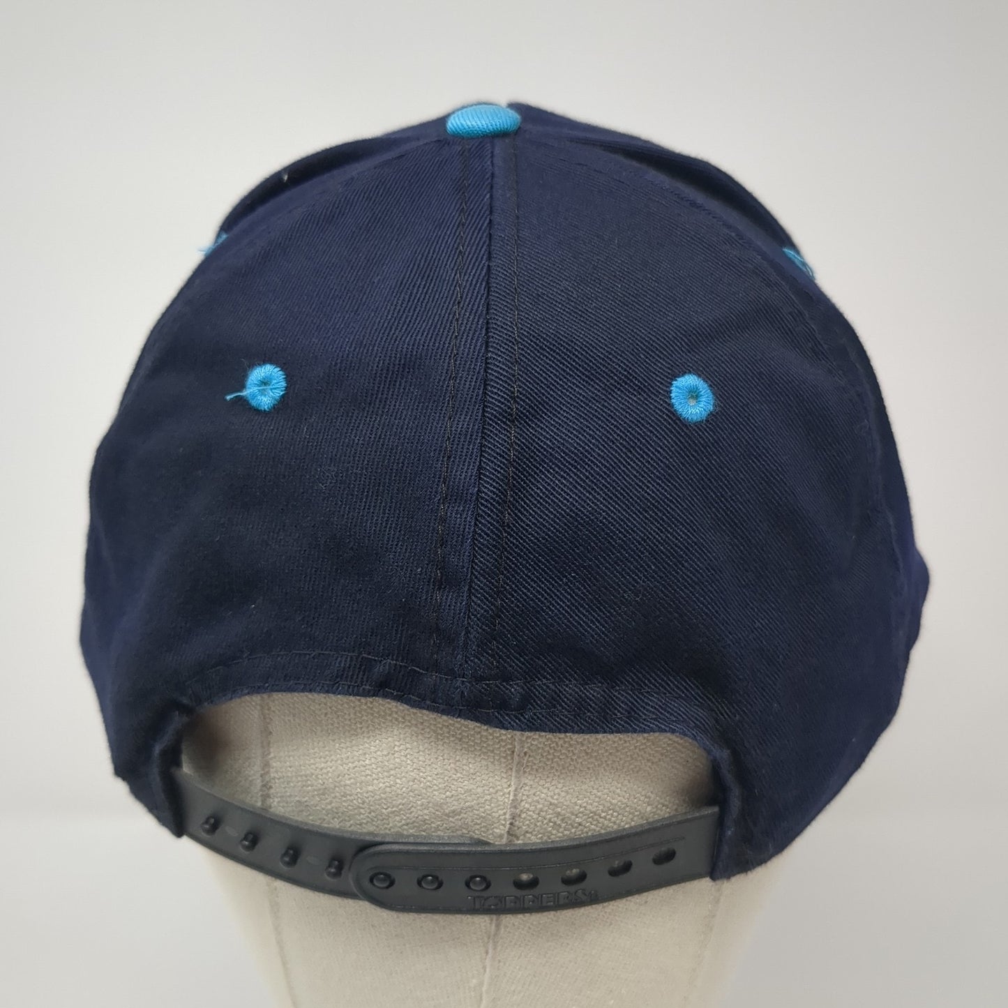 Pocatello Railroad Federal Credit Union Snapback Hat Blue OS Adjustable Poppers