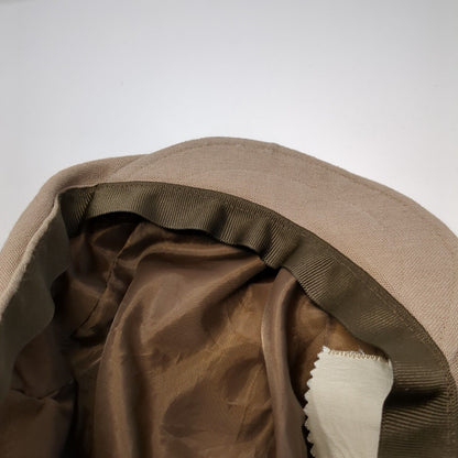 Unbranded Newsboy Flat Cap Tan One Size Lightweight Snap Button Blank
