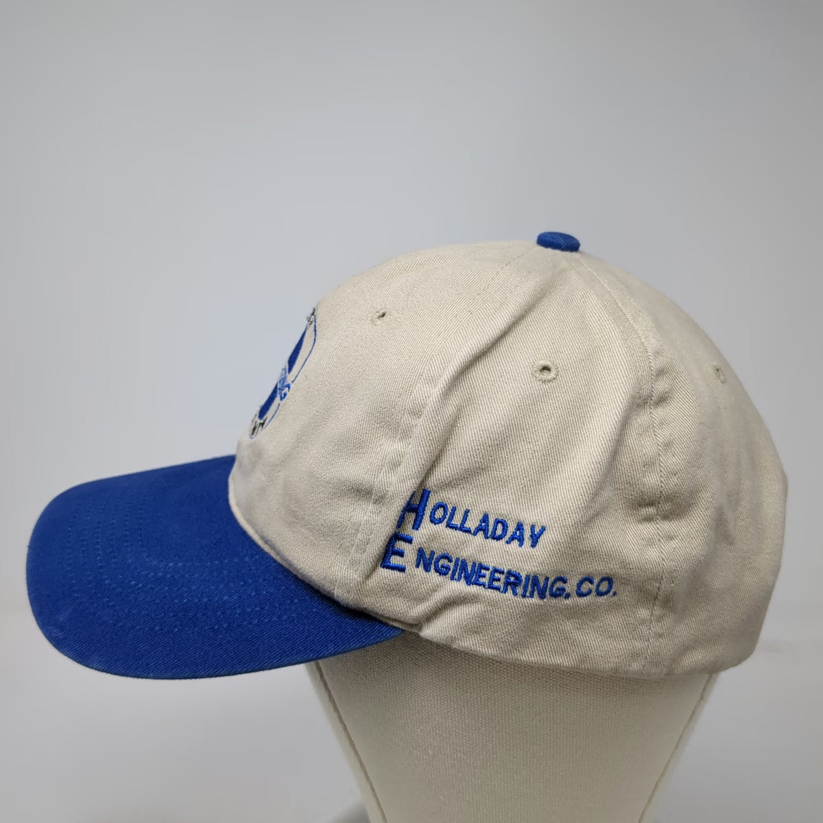 Richardson Baseball Cap Beige Blue One Size Holladay Engineering Strapback Hat