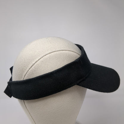Unbranded Strapback Sun Visor Hat Black One Size Adjustable Blank