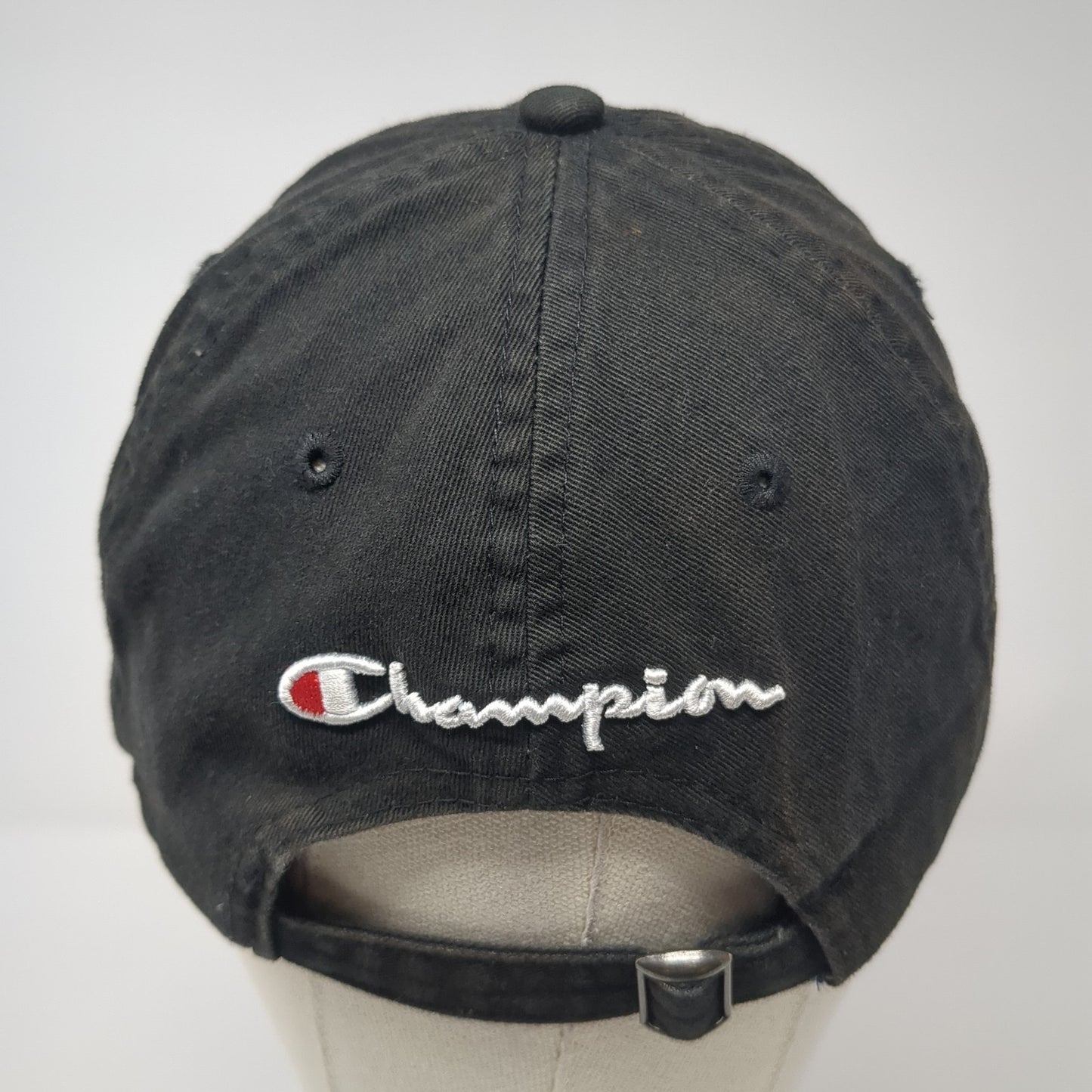 Champion Slideback Hat Black One Size C Logo Embroidered Adjustable