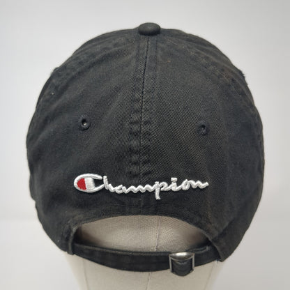Champion Slideback Hat Black One Size C Logo Embroidered Adjustable