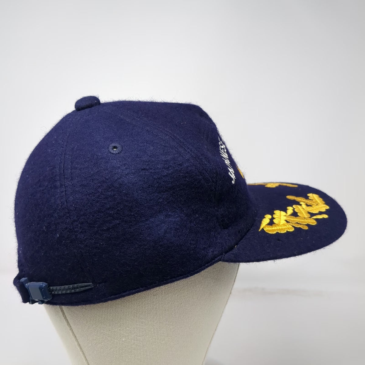Blue Baseball Cap OS Japanese Agricultural Trainee JAT USA Wool Oak Leaf Hat