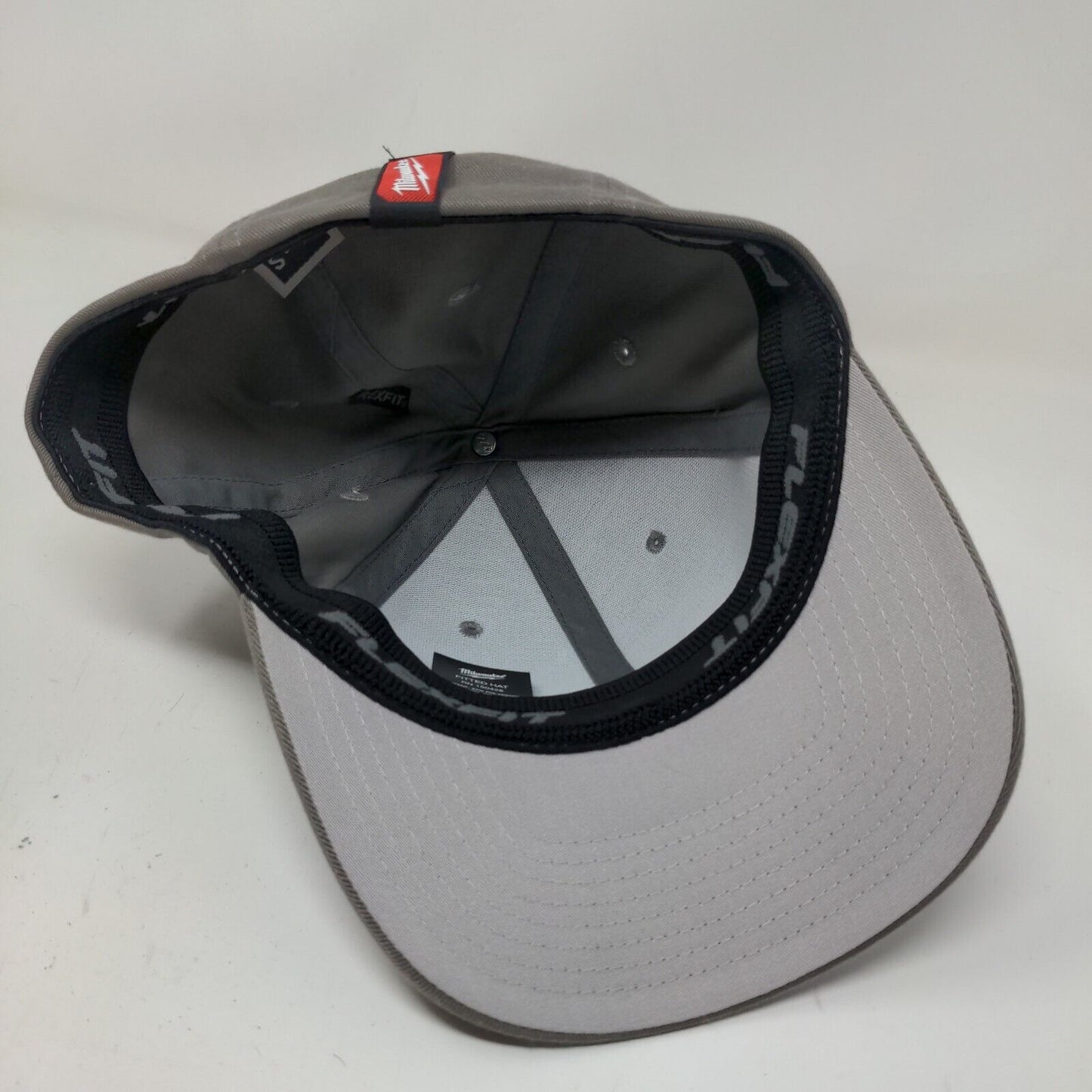 Flexfit Men's Fitted Hat Gray Size S/M Graphic Milwaukee Tools Logo