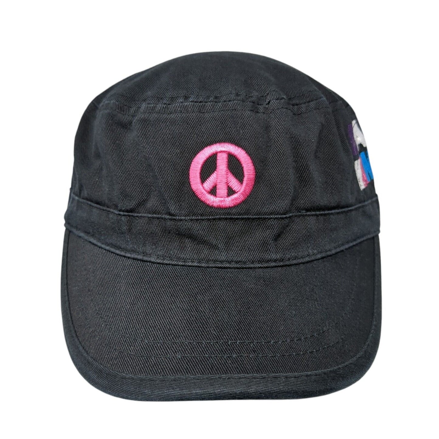 Peace Sign Maui Hawaii Strapback Cadet Army Hat Black One Size Fahrenheit
