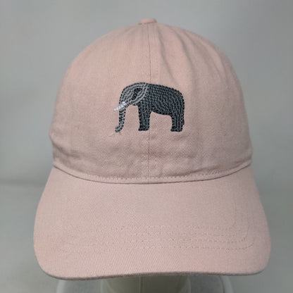 Elephant Slideback Hat Pink OSFM Embroidered 6 Panel David And Young