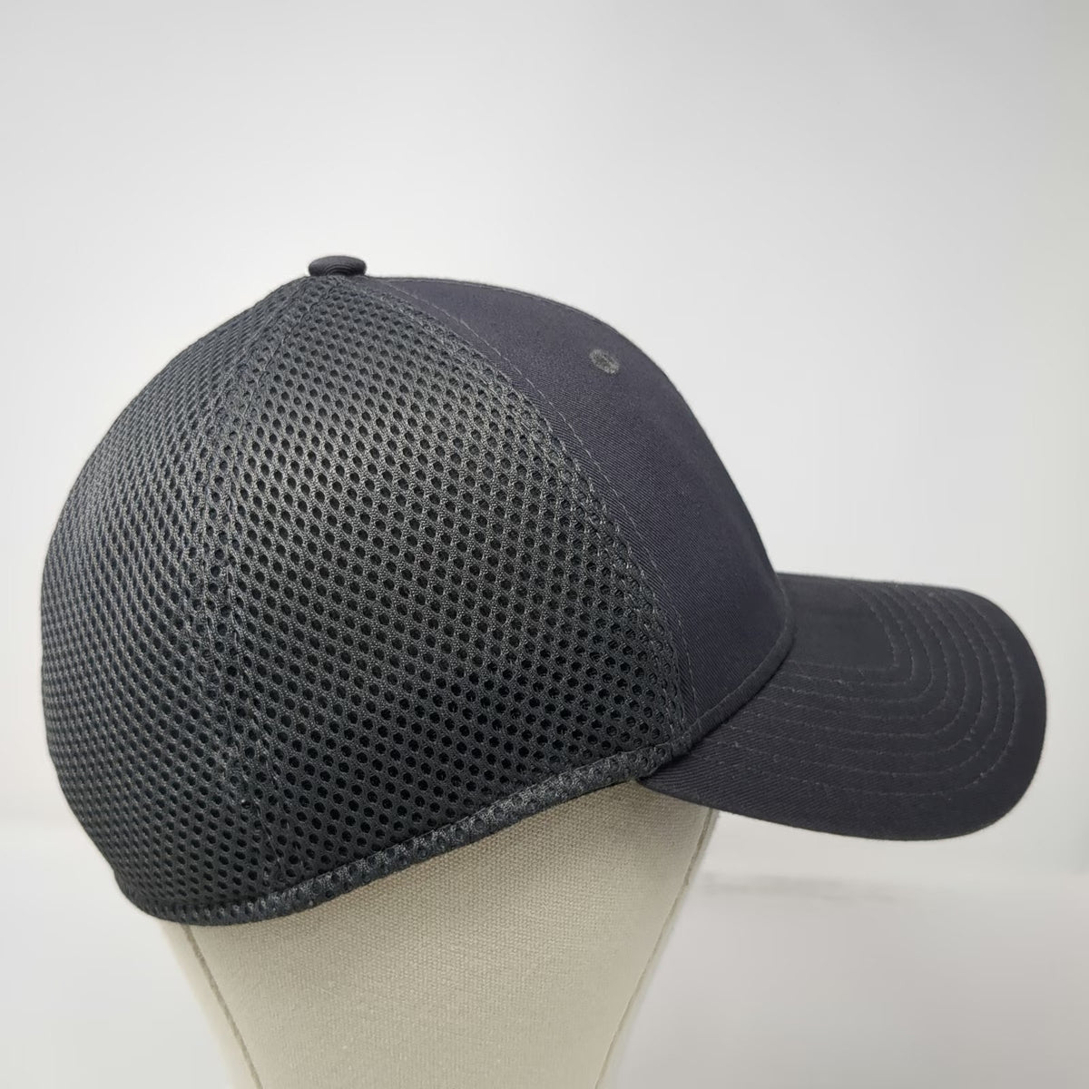 New Era Baseball Cap Gray L Sysco Idaho Mesh Back Stretch Fit 39THIRTY Hat
