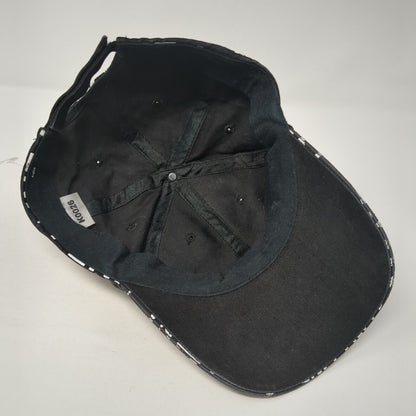 LINZ Strapback Baseball Cap Black One Size Adjustable 6 Panel Cotton