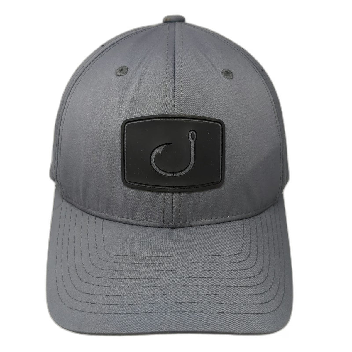 Avid Trucker Hat Gray One Size Performance Hook Logo Snapback Perforated Fishing