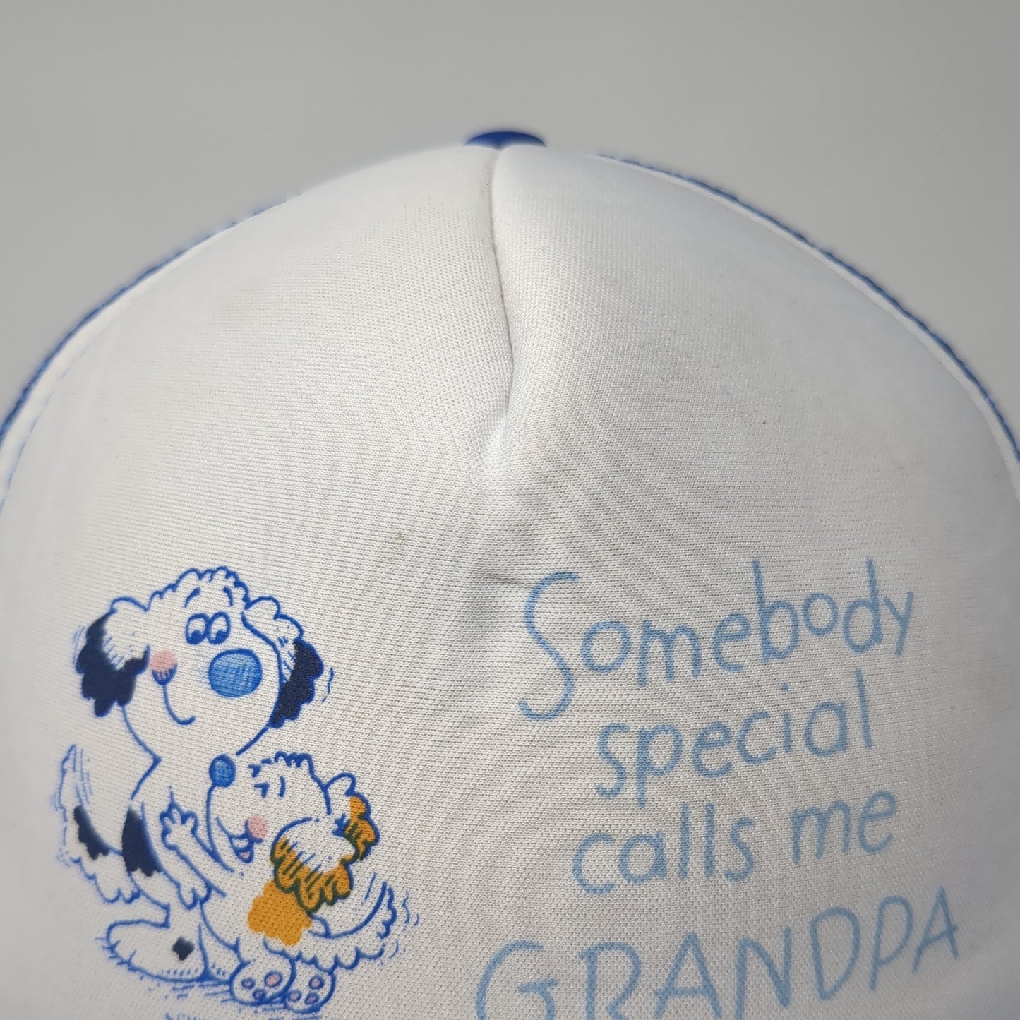 Somebody Special Calls Me Grandpa Snapback Trucker Hat Blue One Size