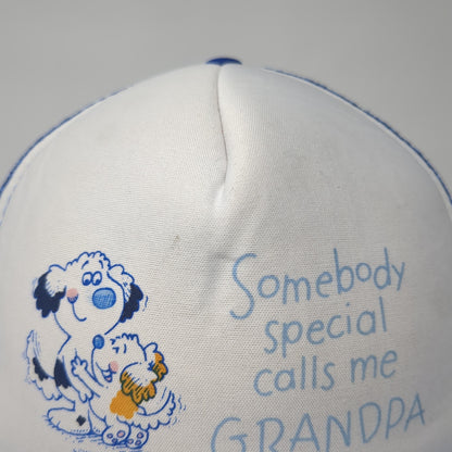 Somebody Special Calls Me Grandpa Snapback Trucker Hat Blue One Size