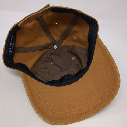 Carhartt Baseball Cap Brown One Size Adjustable Strapback Logo Patch Canvas Hat