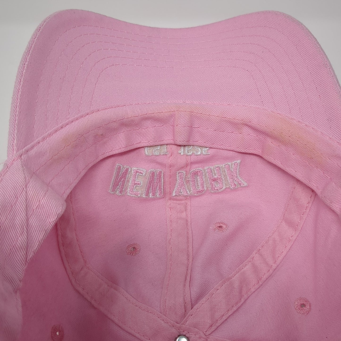 New York Est. 1625 Slideback Baseball Cap Pink One Size Adjustable by Elidan