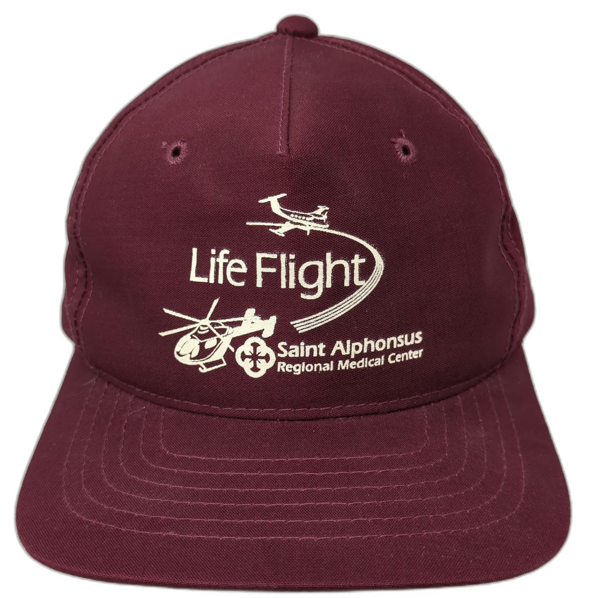 YoungAn 5 Panel Red One Size Snapback Life Flight Medical Center Helicopter hat