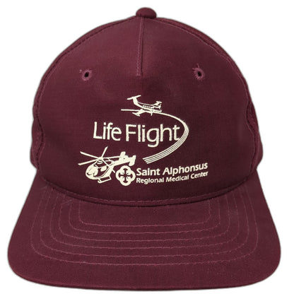 YoungAn 5 Panel Red One Size Snapback Life Flight Medical Center Helicopter hat