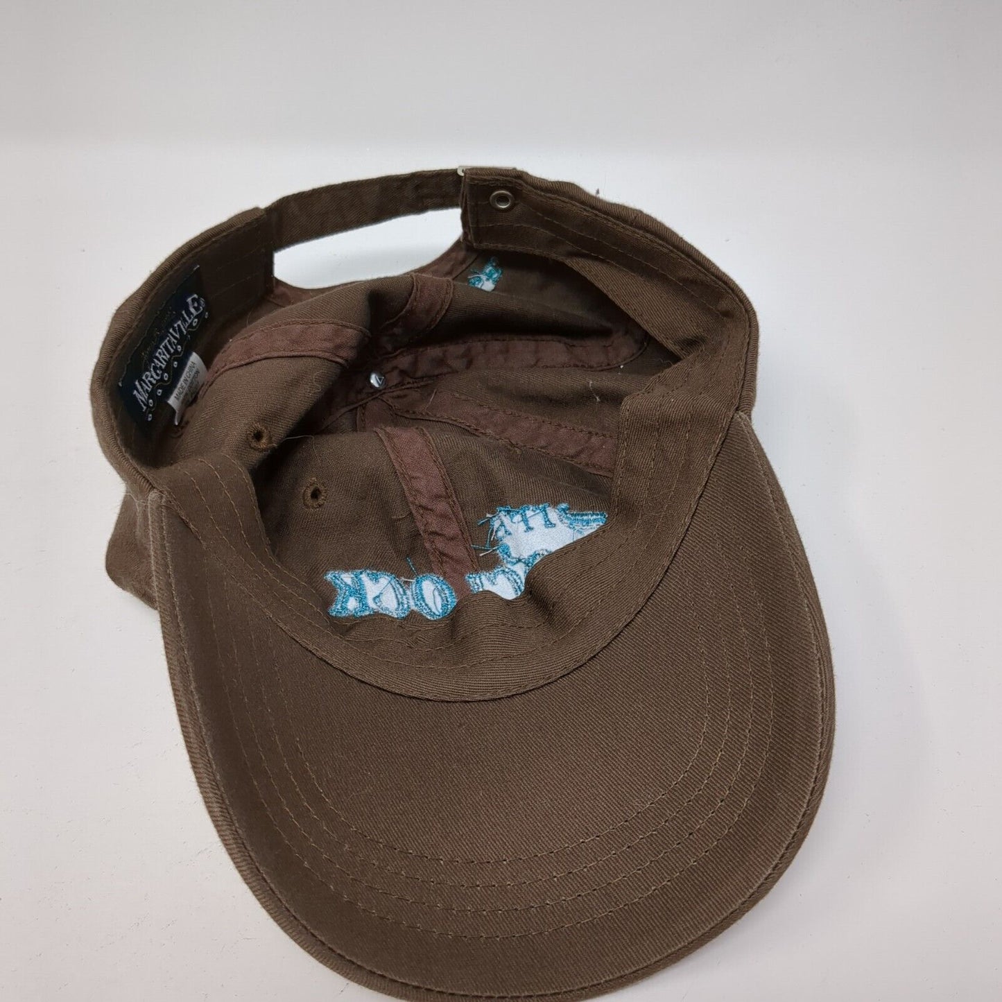 It's 5 O'Clock Somewhere Slideback Hat Brown OS Adjustable Margaritaville Cotton