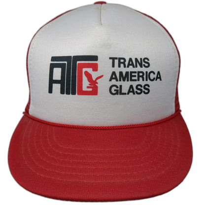 Headmost Trans America Glass Red Trucker Hat One Size Mesh Snapback Eagle